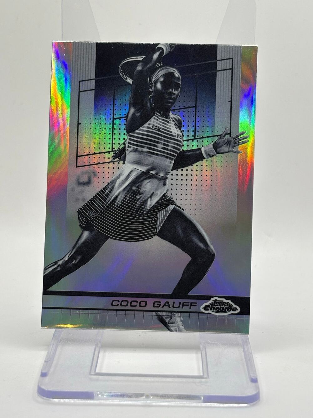 2024 Topps Chrome Tennis Coco Gauff Negative Refractor SP